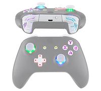 eXtremeRate Multi-Colors Luminated Dpad Thumbsticks Start Back ABXY Action Buttons, White Classical Symbols Buttons DTFS (DTF 2.0) LED Kit for Xbox One S/X Controller - Controller NOT Included