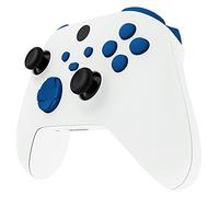 eXtremeRate No Letter Imprint Custom Full Set Buttons for Xbox Core Wireless Controller, Replacement Accessories Bumpers Triggers Dpad ABXY Keys Parts for Xbox Series X & S Controller - Blue