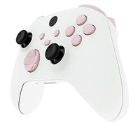 eXtremeRate No Letter Imprint Custom Full Set Buttons for Xbox Core Wireless Controller, Replacement Accessories Bumpers Triggers Dpad ABXY Keys Parts for Xbox Series X/S - Cherry Blossoms Pink