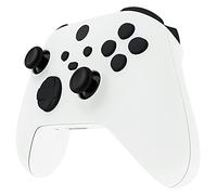 eXtremeRate No Letter Imprint Custom Full Set Buttons for Xbox Core Wireless Controller, Replacement Accessories Bumpers Triggers Dpad ABXY Keys Parts for Xbox Series X & S Controller - Black