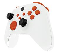 eXtremeRate No Letter Imprint Custom Full Set Buttons for Xbox Core Wireless Controller, Replacement Accessories Bumpers Triggers Dpad ABXY Keys Parts for Xbox Series X & S Controller - Orange