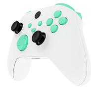 eXtremeRate No Letter Imprint Custom Full Set Buttons for Xbox Core Wireless Controller, Replacement Accessories Bumpers Triggers Dpad ABXY Keys Parts for Xbox Series X & S Controller - Mint Green