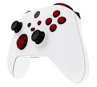 eXtremeRate No Letter Imprint Custom Full Set Buttons for Xbox Core Wireless Controller, Replacement Accessories Bumpers Triggers Dpad ABXY Keys Parts for Xbox Series X & S Controller - Scarlet Red