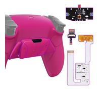 eXtremeRate Nova Pink Rubberized Grip Programable RISE4 V3 Remap Kit for PS5 Controller BDM-030 040 050, Upgrade Board Redesigned Bottom Shell 4 Back Buttons Set - NO Controller