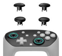 eXtremeRate Octagonal Gated Sticks Design Faceplate Shell for Nintendo Switch 2 Pro Controller, Custom DIY Replacement Front Housing Case, ThumbsGear Thumbsticks for Switch 2 Pro Controller - Black