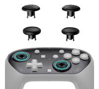 eXtremeRate Octagonal Gated Sticks Design Faceplate Shell for Nintendo Switch 2 Pro, Custom DIY Replacement Front Housing Case, ThumbsGear Thumbsticks for Switch 2 Pro Controller - Clear Slate Black
