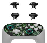 eXtremeRate Octagonal Gated Sticks Design Faceplate Shell for Nintendo Switch 2 Pro, Custom DIY Replacement Front Housing Case, ThumbsGear Thumbsticks for Switch 2 Pro Controller - Green Weeds