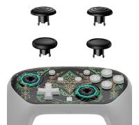 eXtremeRate Octagonal Gated Sticks Design Faceplate Shell for Nintendo Switch 2 Pro, DIY Replacement Front Housing Case, ThumbsGear Thumbsticks for Switch 2 Pro Controller-Totem of Kingdom Black