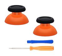 eXtremeRate Orange & Black Replacement Thumbsticks for PS5 Controller, Custom Dual Color Analog Stick Joystick Compatible with PS5, for PS4 All Model Controllers Universal - Controller NOT Included