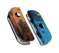 eXtremeRate Orange Star Universe Soft Touch Joy con Handheld Controller Housing (D-Pad Version) with Full Set Buttons, DIY Replacement Shell for Nintendo Switch Joycon & Switch OLED Joy con