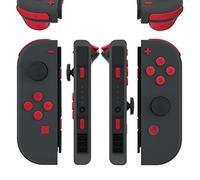 eXtremeRate Passion Red Replacement ABXY Direction Keys SR SL L R ZR ZL Trigger Buttons Springs, Full Set Buttons Repair Kits with Tools for Nintendo Switch Joycon & Switch OLED Joy con