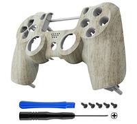 eXtremeRate Pine Wood Grain Soft Touch Grip Front Housing Shell Faceplate Cover for Playstation 4 PS4 Slim PS4 Pro Controller Cuth-ZCT2 JDM-040 JDM-050 JDM-055 - Controller NOT Included