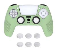 eXtremeRate PlayVital 3D Studded Edition Anti-Slip Silicone Cover Skin for ps5 Controller, Soft Rubber Case Protector for ps5 Wireless Controller with Thumb Grip Caps - Matcha Green