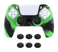 eXtremeRate PlayVital 3D Studded Edition Rubber Case for ps5 Green Black
