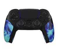 eXtremeRate PlayVital Anti-Skid Sweat-Absorbent Controller Grip for ps5 Controller, Professional Textured Soft Rubber Pads Handle Grips for ps5 - Blue Flame
