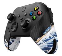 eXtremeRate PlayVital Anti-Skid Sweat-Absorbent Controller Grip for Xbox Series X/S Controller, Professional Textured Soft Rubber Pads Handle Grips for Xbox Series X/S - The Great Wave Off Kanagawa