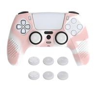 eXtremeRate PlayVital Anti-Slip Silicone Skin for ps5 Controller Pink White