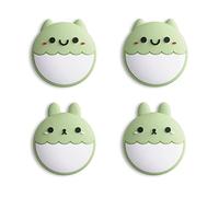 eXtremeRate PlayVital Cute Thumb Grip Caps for Nintendo Switch, Joystick Caps for Nintendo Switch Lite, Silicone Analog Cover Thumbstick Grips for Switch OLED Joycon - Rabbit & Squirrel Matcha Green