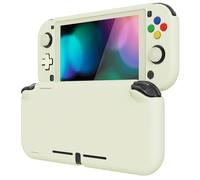 eXtremeRate PlayVital Protective Grip Case for Nintendo Switch Lite, Hard Cover for Nintendo Switch Lite - Screen Protector & Thumb Grips & Buttons Caps Stickers Included - Antique Yellow