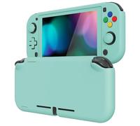 eXtremeRate PlayVital Protective Grip Case for Nintendo Switch Lite with Screen Protector & Thumb Grips & Buttons Caps Stickers Included - Misty Green