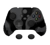 eXtremeRate PlayVital Samurai Edition Anti-Slip Controller Grip Silicone Skin, Ergonomic Soft Rubber Protective Case Cover for Xbox Series S/X Controller with Thumb Stick Caps - Dark Gray Black