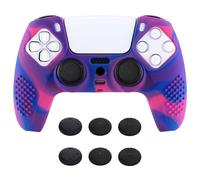 eXtremeRate PlayVital Silicone Skin for ps5 3D Studded Edition Pink Purple