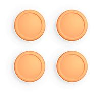 eXtremeRate PlayVital Thumb Grip Caps for Nintendo Switch Joycon, Joystick Caps for Nintendo Switch Lite, Rubber Analog Grips Thumbstick Cover for Switch OLED Joycon - Apricot Yellow