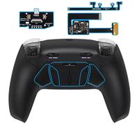 eXtremeRate Plus MAX RISE4 Remap Back Paddles Kit for PS5 Controller BDM-010 020 with Clicky Trigger Stops & Rubberized Grip, Programmable Remappable Back Buttons Mod Kit for PS5 Controller - Black