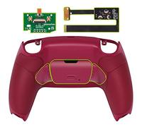 eXtremeRate Programable RISE 2.0 Remap Kit for ps5 Controller BDM-010 & BDM-020, Upgrade Board & Rubberized Grip Redesigned Back Shell & Back Buttons attachment - Cosmic Red