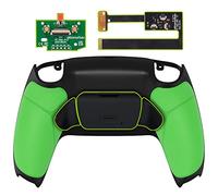 eXtremeRate Programable RISE 2.0 Remap Kit for ps5 Controller BDM 010 BDM 020, Upgrade Board & Rubberized Grip Redesigned Bottom Shell & Back Buttons attachment for ps5 - Green