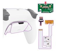 eXtremeRate Programable RISE V3 Remap Kit for PS5 Controller BDM-030 040 050, Upgrade Board & Redesigned Bottom Shell & Back Buttons Attachment for PS5 Controller - White