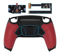 eXtremeRate Programable RISE4 Remap Kit for ps5 Controller BDM 010 BDM 020, Upgrade Board & Redesigned Rubberized Grip Back Shell & 4 Back Buttons - Without Controller - Cosmic Red