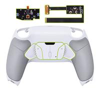 eXtremeRate Programable RISE4 Remap Kit for ps5 Controller BDM-010 BDM-020, Upgrade Board & Redesigned Rubberized Grip Back Shell & 4 Back Buttons - Controller NOT Included - White