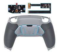 eXtremeRate Programable RISE4 Remap Kit for ps5 Controller BDM-010 BDM-020, Upgrade Board & Redesigned Rubberized Grip Back Shell & 4 Back Buttons - Without Controller - Classic Gray & New Hope Gray