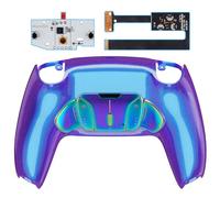 eXtremeRate Programmable Real Metal Buttons (RMB) RISE4 Remap Kit for PS5 Controller BDM-010 BDM-020, Upgrade Board & Redesigned Back Shell & 4 Back Buttons - Without Controller - Chroma Rainbow Aura