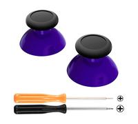 eXtremeRate Purple & Black Replacement 3D Joystick Thumbsticks, Analog Thumb Sticks with Cross Screwdriver for Nintendo Switch Pro Controller