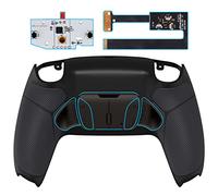 eXtremeRate Real Metal Buttons (RMB) Version RISE4 Remap Kit for ps5 Controller BDM-010 & BDM-020, Upgrade Board & Redesigned Rubberized Grip Back Shell and 4 Back Buttons - Black