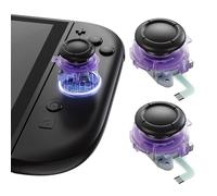eXtremeRate Replacement 3D Joystick for Nintendo Switch 2 JoyCon, Controller Left Right Analog Stick Thumbsticks with Repair Tools for JoyCon 2, Multi-Colors - Clear Atomic Purple