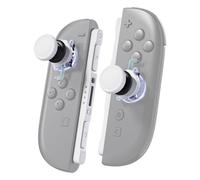 eXtremeRate Replacement 3D Joystick & Thumb Grips & Side Rail Shell Buttons for Nintendo Switch 2 JoyCon, Console Rail Stickers Controller Left Right Analog Stick Thumbsticks Caps for Switch 2 - White