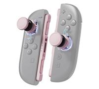 eXtremeRate Replacement 3D Joystick & Thumb Grips & Side Rail Shell Buttons for Nintendo Switch 2 JoyCon, Console Rail Stickers Left Right Analog Thumbsticks Caps for Switch 2 - Cherry Blossoms Pink