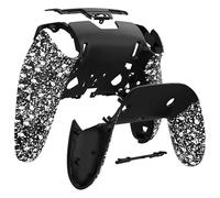 eXtremeRate Replacement Back Housing Bottom Shell Compatible with p s 5 Edge Controller, Non-Slip 3D Splashing Cover, Game Improvement Custom DIY Back Case Cover & Clip Shell - Textured White