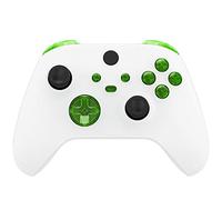 eXtremeRate Replacement Buttons for Xbox Series X & S Controller, Clear Green Custom Accessories Repair Bumpers Trigers Dpad ABXY Start Back Sync Share Keys Parts for Xbox Core Wireless Controller