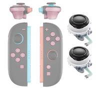 eXtremeRate Replacement Cherry Blossoms Pink Full Set Buttons + White 3D Joystick for Nintendo Switch 2 JoyCon