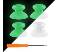 eXtremeRate Replacement Controller Joystick for Xbox One - 4 PCS Glow in Dark - Green Thumbsticks Analog Thumb Sticks for Xbox Series X/S, Xbox One S/X, Elite Controller with Repair Kit Screwdriver
