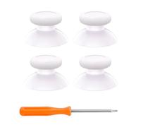 eXtremeRate Replacement Controller Joystick for Xbox One - 4 PCS White Thumbsticks Analog Thumb Sticks Accessories Parts for Xbox Series X/S, Xbox One S/X, Elite Controller with Repair Kit Screwdriver