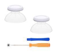 eXtremeRate Replacement Custom Joystick Analog Stick Compatible with p s 5 Controller, for p s 4 All Model Controller - White Clear