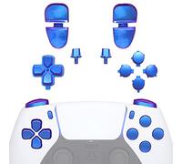 eXtremeRate Replacement D-pad R1 L1 R2 L2 Triggers Share Options Face Buttons, Chameleon Purple Blue Full Set Buttons Compatible with ps5 Controller BDM-030 BDM-040 BDM-050 - Controller NOT Included