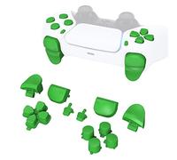 eXtremeRate Replacement D-pad R1 L1 R2 L2 Triggers Share Options Face Buttons for ps5 Controller BDM-010 BDM-020, Custom Full Set Buttons Repair Kits with Tools - Without Controller - Green