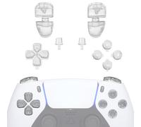 eXtremeRate Replacement D-pad R1 L1 R2 L2 Triggers Share Options Face Buttons, Glow in Dark - Green Full Set Buttons Compatible with ps5 Controller BDM-030 BDM-040 BDM-050 - Controller NOT Included