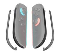eXtremeRate Replacement Decorative Strips for Joycon 2, Custom DIY Decoration Strip Side Housing Trim Shell with Prying Stick for Nintendo Switch 2 Controller - Clear Slate Black